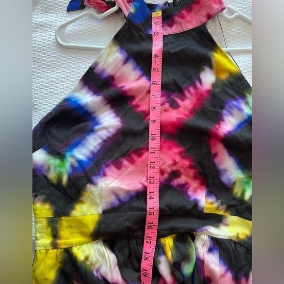 Busayo Rainbow Tie Dye Halter Sleeveless Maxi Dress - Picture 11 of 16